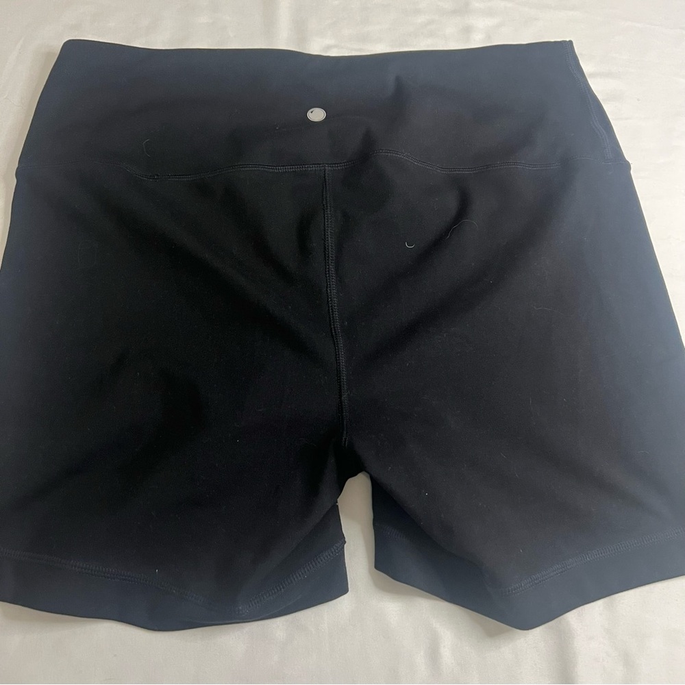 Yogalicious Lux Black High Rise Biker Shorts XL Athletic Workout Yoga - Picture 2 of 3